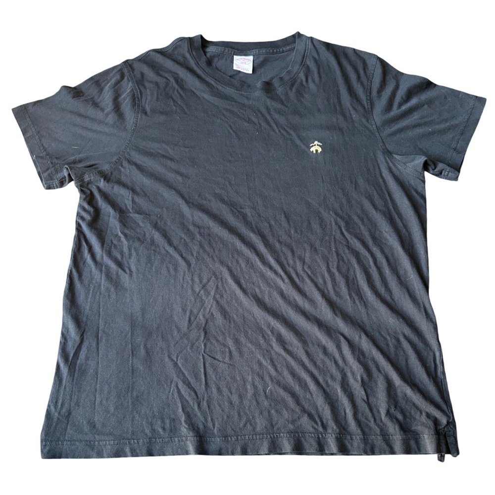 Brooks Brothers Mens Golden Fleece Logo Cotton T-Shirt Black Large